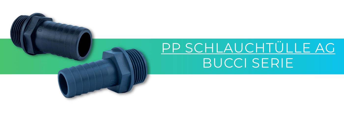 PP Schlauchtülle mit Außengewinde