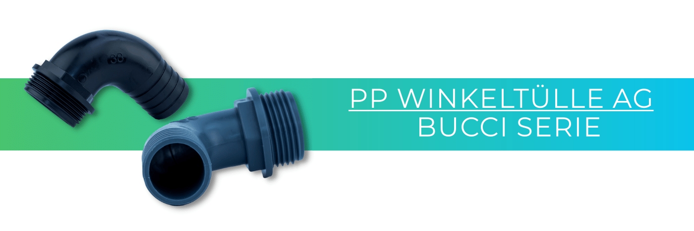 PP Winkelschlauchtülle mit Außengewinde