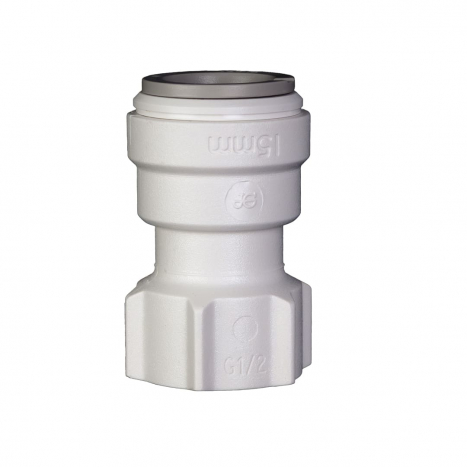 Kunststoff Gerader Aufschraub -Verbinder  NC3201W Speedfit FLACHDICHTEND, Einsteck x IG 15 mm x 1/2" 10 bar, John Guest®