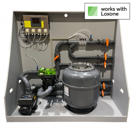 iQnnect Base Komplettset mit Loxone Smart Home für Skimmerbecken - Chlor-Complete