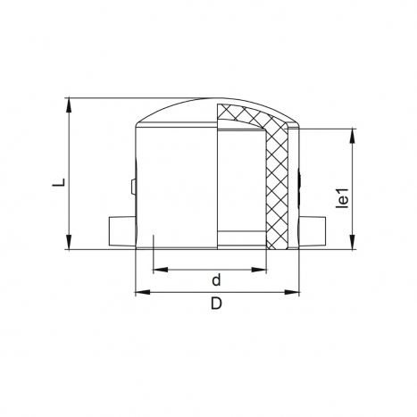 PE Elektroschweiß-Endkappe - 25 x 25mm / Schweißmuffe