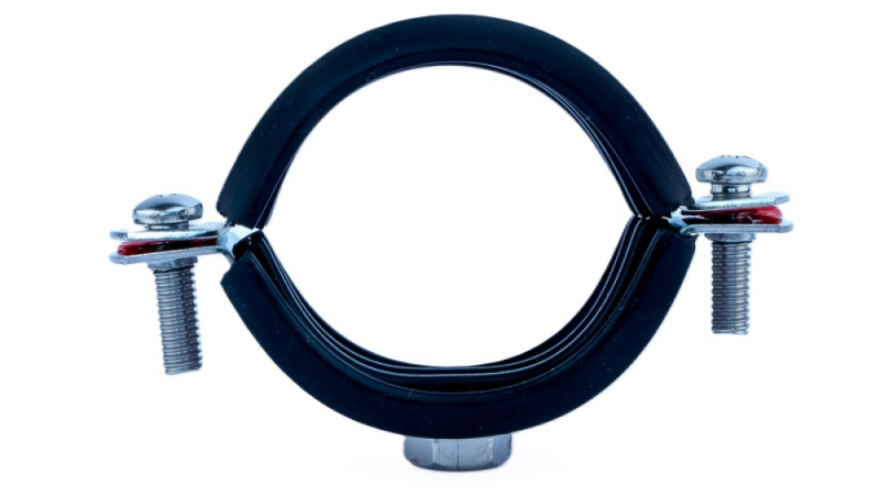 Schraubrohrschelle verzinkt mit Schallschutzeinlage M8 – Spannbereich 15–19 mm