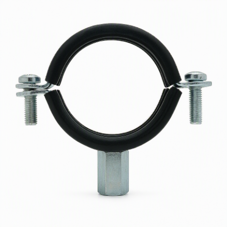 Rohrschelle VA A2 mit Schallschutzeinlage M8/M10 – Spannbereich 15–19 mm