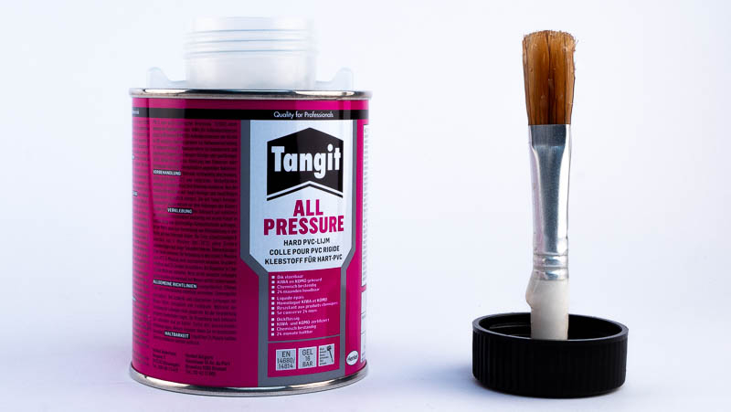 PVC-U Kleber mit Pinsel - Tangit PVC  Rohre Kleben 250ml Flasche