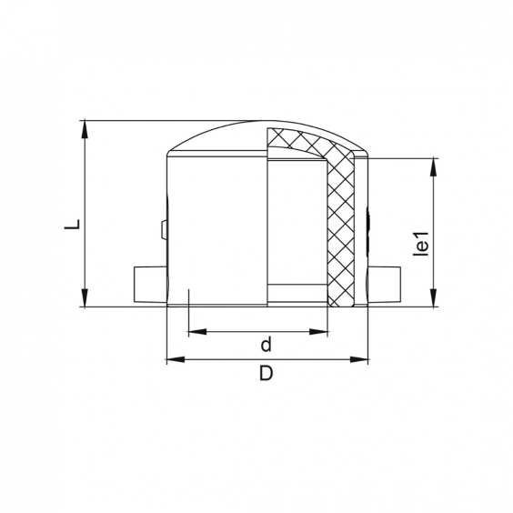 PE Elektroschweiß-Endkappe - 25 x 25mm / Schweißmuffe