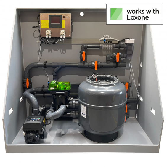 iQnnect Base Komplettset mit Loxone Smart Home für Skimmerbecken - Salt-Complete
