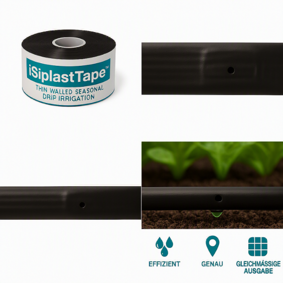 iSiplastTape™ 22 mm, 8mil, 30cm, 0.9l/h,1.830m/R.