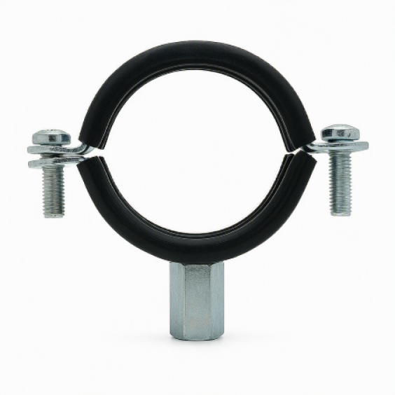 Rohrschelle Edelstahl A2 mit Schallschutzeinlage M8 – Spannbereich 20–23 mm